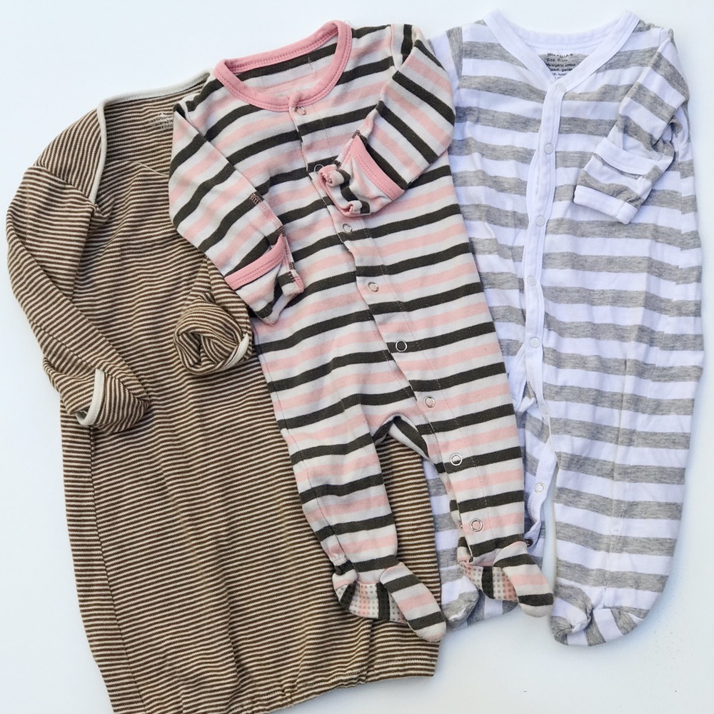 Organic Cotton Sleepers - 0-3 Months